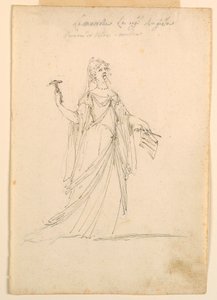 Dessin, création de costumes : Musique pour un ballet, vers 1720 - Unknown artistUnknown artist
