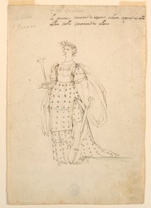 Dessin, création de costumes : Poésie pour un ballet, vers 1720 - Unknown artistUnknown artist