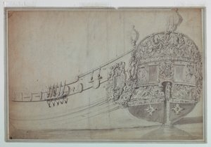 Dessin, motif décoratif pour la poupe d