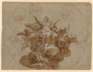 Dessin, projet de plafond avec l