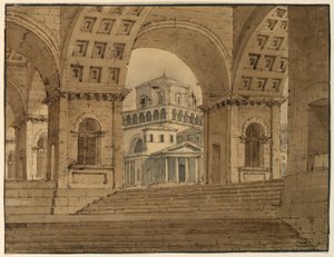 Dessin, Scénographie, Vue de la ville depuis le palais, début du 19e siècle - Unknown artistUnknown artist