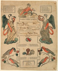 Fraktur, Acte de baptême [Birth Certificate], 1816 - Unknown artistUnknown artist