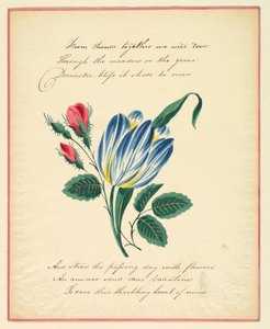 Carte de vœux, "De là, ensemble, nous aimerons...", vers 1819 - Unknown artistUnknown artist