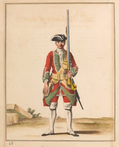 36e régiment de pied, vers 1742
