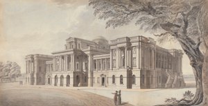 Manoir géorgien, élévations avant et latérales - Unknown artist