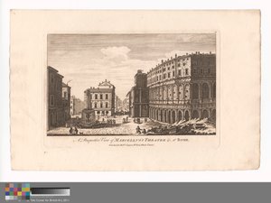 Vue en perspective du théâtre de Marcellus, etc., à Rome