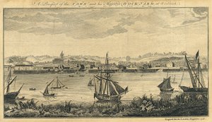 Vue de la ville et du chantier naval de Sa Majesté à Woolwich - Unknown artist