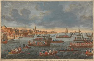 Vue de Gravesend dans le Kent, avec des troupes traversant la Tamise vers Tilbury Fort - Unknown artist