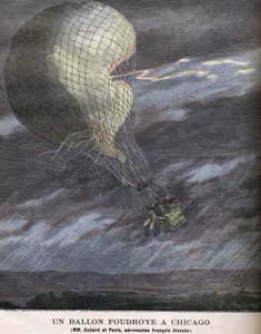 Un ballon frappé à Chicago Louis Godard Jr. (1858-1933) et Panis blessé le SAMEDI 25 juillet