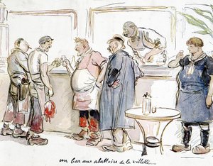 Un bar aux abattoirs de la Villette à Paris.