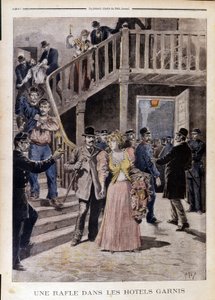 Une rafle dans les hôtels - dans « Le Petit Journal » du 04/08/1895 - Unknown artist