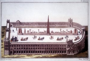 Une course de chars au Cirque Maxime (Circo Massimo).