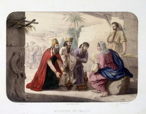 Adoration des Mages (offrande au Christ, à la Vierge Marie et à Joseph)