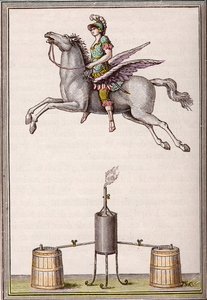 Figure aérostatique de 6 pieds 8 pouces de long, 9 pieds 6 pouces de haut réalisée par les frères Enslen (Christian Gottfried)