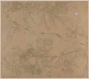 Album de thèmes taoïstes et bouddhistes : Recherche de la montagne : Feuille 47 - Unknown artist