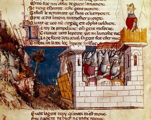Une armée se réfugie dans un château et monte le pont-levis