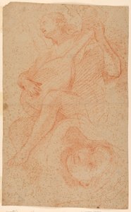 Ange jouant du luth; Verso Anges avec croix