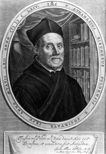 Athanasius Kircher (1601 - 1680), jésuite, orientaliste et érudit allemand - Gravure sd 18ème siècle