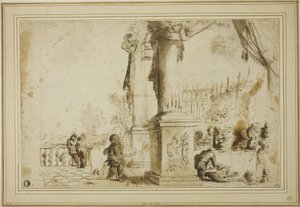 Scène de banquet sur la terrasse