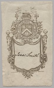 Ex-libris : Armoiries avec inscription d