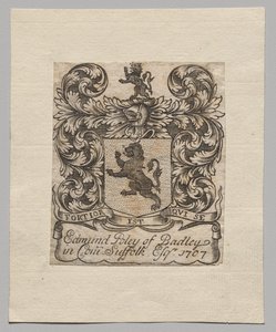 Ex-libris : Edmund Poley de Badley - Unknown artist