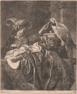 Garçon et un perroquet - Unknown artist
