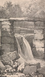 Pont sur la cascade - Unknown artist