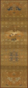 Brocade, soie. Panneau oblong; housse de chaise
