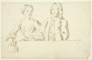 Couple en buste - Unknown artist