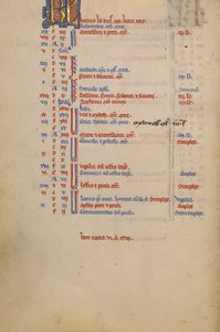 Page du calendrier