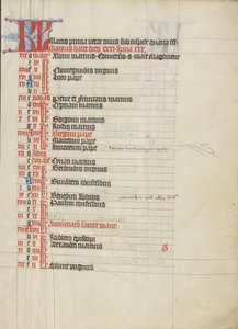 Page du calendrier - Unknown artist