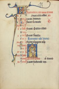Page de calendrier pour septembre ; semis
