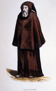 Capucin en manteau, gravure d
