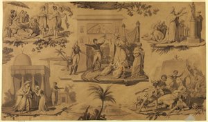 Carton pour textile imprimé : Les Français en Égypte - Unknown artist