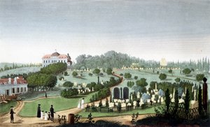 Cimetière du Père Lachaise, vers 1820 - dans « Vues de Paris » par Courvoisier - Unknown artist