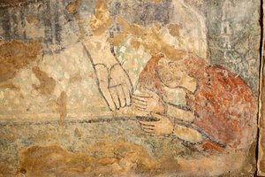 Le Christ bénissant avec Madeleine à ses pieds, détail