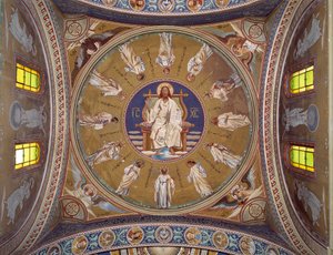Christ pantocrator avec les apôtres - Unknown artist