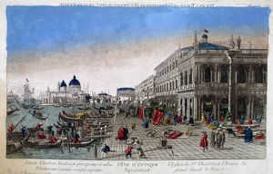 Église de Saint-Théodore et entrée du Grand Canal de Venise.