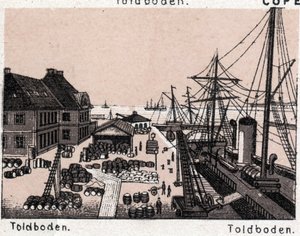 Copenhague, Danemark : vue de Toldboden (port). dans « Le Monde Illustré 168 vues » Sans date (fin XIXe siècle) - Unknown artist