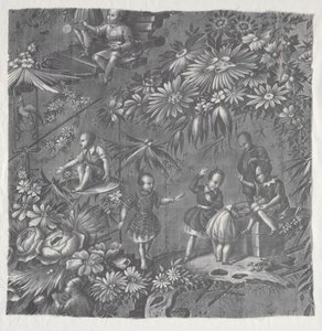 Textile imprimé sur plaque de cuivre - Unknown artist