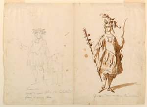Costume : Jeunesse et Diane pour un ballet - Unknown artist