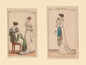 Plaques de mode du "Costume Parisien" du Journal des Dames et Des Modes et du Costume Parisien (The Journal of Ladies and Fashion)