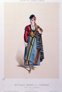 Costume de la chanteuse Célestine Galli-Marie dans Carmen, opéra de Georges Bizet