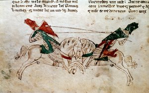 Cycle du roi Arthur : Bataille de Lancelot et Tristan - Unknown artist