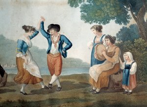 Danseurs à Frascati près de Rome, Italie