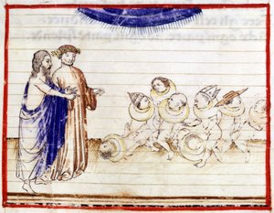 Dante et Virgile - dans "La Divine Comédie" de Dante Alighieri. Enfer, Chant VII - Unknown artist