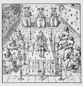 Mort de Charles IX le 30 mai 1574 à 24 ans - dans "Collection de 39 figures représentant les calamités de la France de 1562 à 1586" Louis Perrin imprimerie - Unknown artist