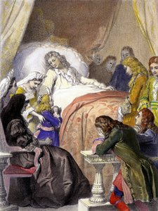 Mort de Louis XIV (1638-1715), roi de France, le 1er septembre 1715 à Versailles et le futur Louis XV (1710-1774) - Unknown artist