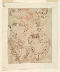 Dessins pour des écussons en volutes