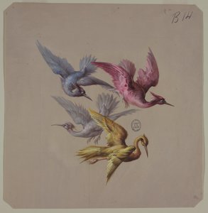 Dessins pour papiers peints et textiles : Oiseaux